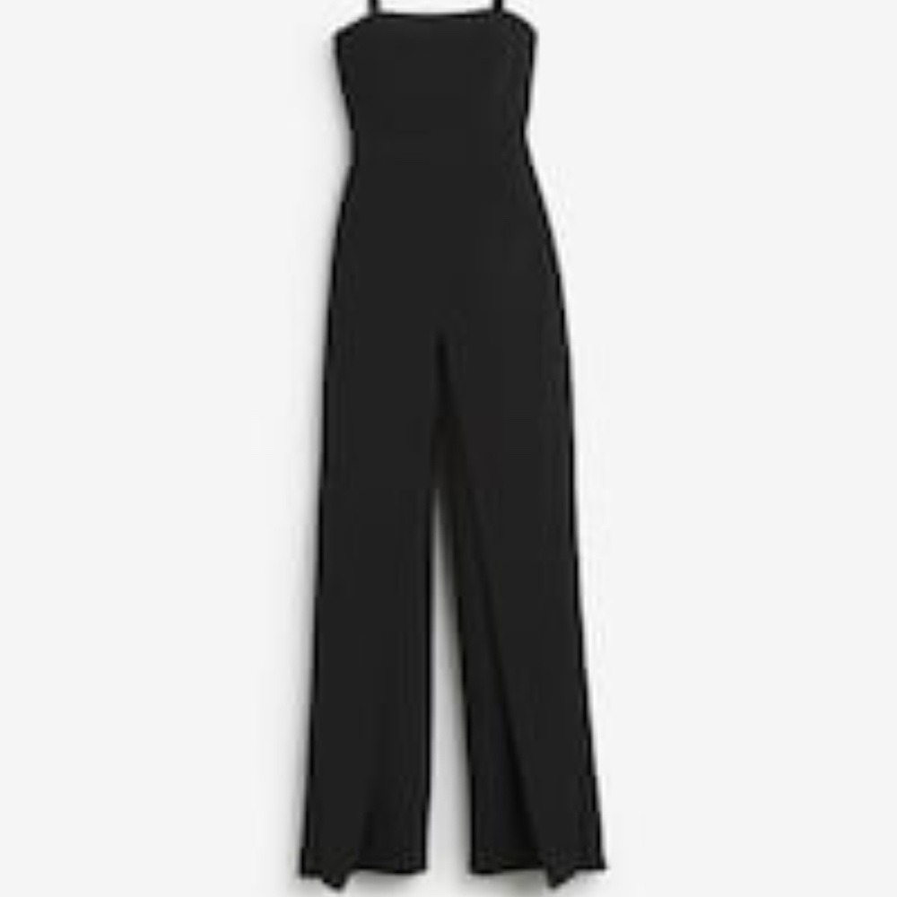Convertible Black Strapless Split-Pant Jumpsuit - image 3